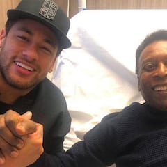 Pelé recibió la visita de Neymar antes de ser dado de alta