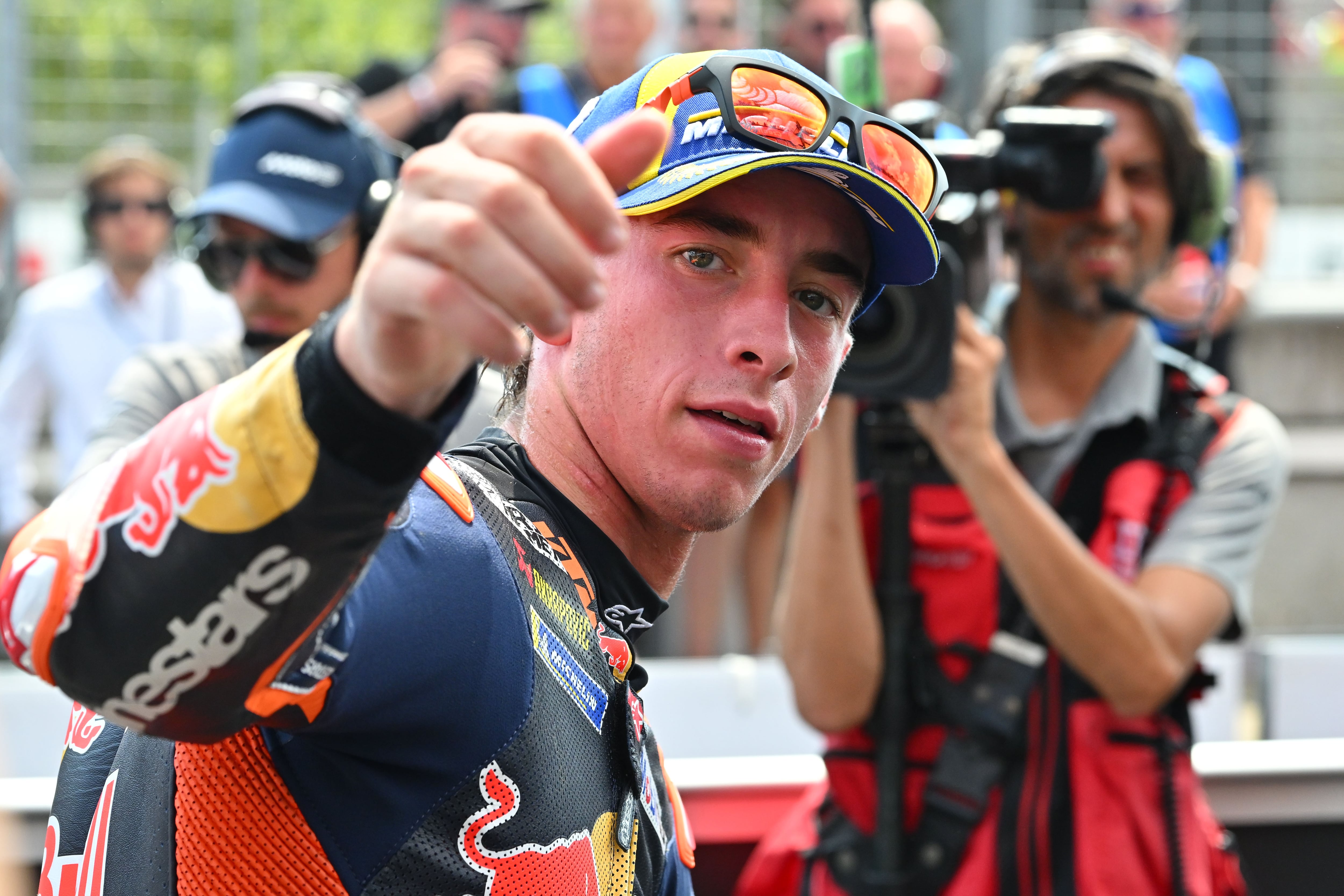 Pedro Acosta tras su podio con la KTM de MotoGP en Brno.