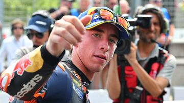 Pedro Acosta tras su podio con la KTM de MotoGP en Brno.