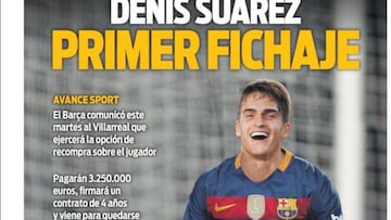 Portada del Diario Sport del día 12 de mayo de 2016.