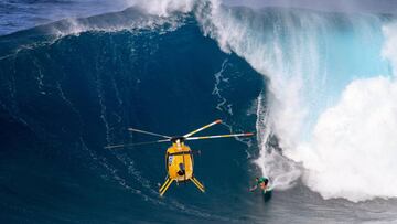 Ian Walsh, el ganador del Pe'ahi Challenge 2017, del Big Wave Tour (BWT) de la World Surf League (WSL).