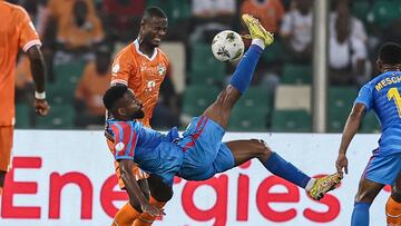 Bakambu, durante la Copa de África.