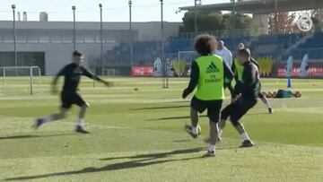 El Madrid apura el entrenamiento pensando en San Mamés