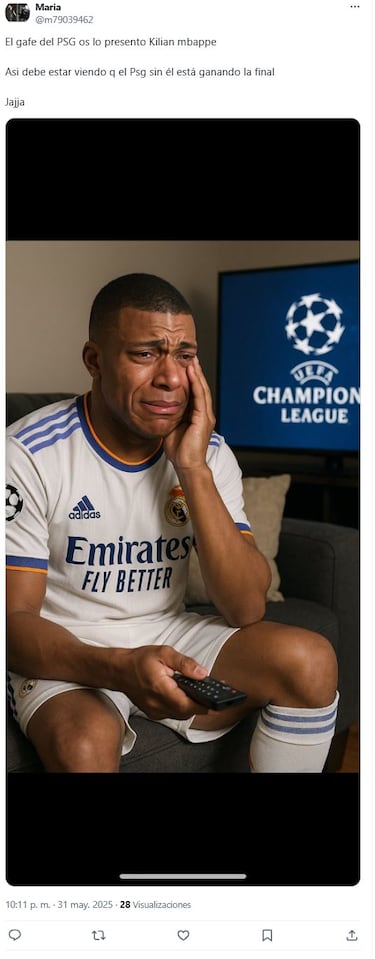 Mbappé, protagonista de los mejores memes de la final de la Champions