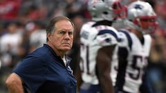 GLENDALE, AZ - SEPTEMBER 11: Head coach Bill Belichick of the New England Patriots stands on the field before his team&#039;s NFL game against the Arizona Cardinals at University of Phoenix Stadium on September 11, 2016 in Glendale, Arizona. New England won 23-21.   Ethan Miller/Getty Images/AFP
 == FOR NEWSPAPERS, INTERNET, TELCOS &amp; TELEVISION USE ONLY ==