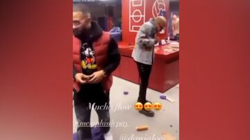 Memphis comparte un video y obvia un detalle: ¡Piqué se ve desnudo!