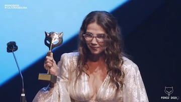 Imagen de Victoria Abril en los Premios Feroz 2021.