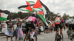Pro-Palestinian protests force early finish at La Vuelta a España stage