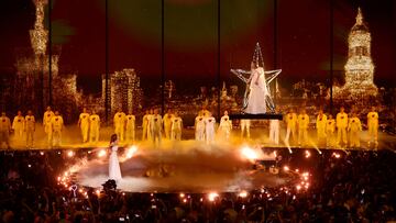 Zlata Dziunka and Mariya Yaremchuk perform during the second semi-final of the 2023 Eurovision Song Contest in Liverpool, Britain, May 11, 2023. REUTERS/Phil Noble