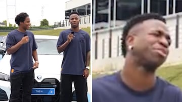 Vinicius ‘estallado’ de la risa: piden un futbolista que empiece por la ‘A’ y no se van a creer a quién dice Endrick