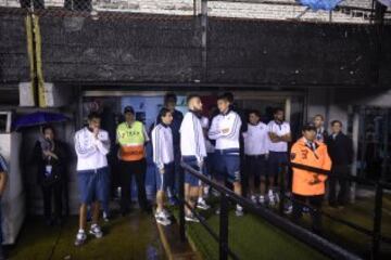 Interior del estadio Monumental donde iba a disputarse el partido.