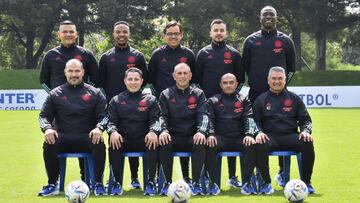 Juan Carlos Ramírez y su cuerpo técnico en la Selección Colombia Sub 17 para el Sudamericano de Ecuador.