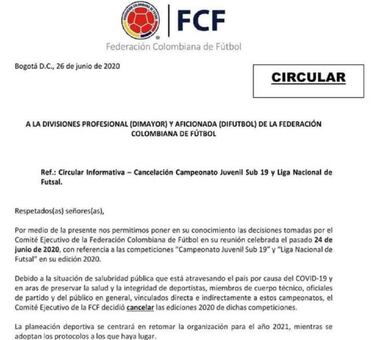 La FCF cancela Liga de Futsal y el campeonato juvenil sub 19