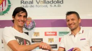<b>FELIZ. </b>El central portugués se mostró muy satisfecho por haber vuelto al Valladolid.