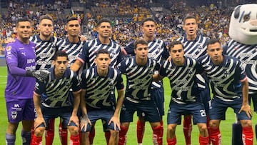 Monterrey team group during the match between Tigres UANL and Monterrey as part of friendly match -Clasico Regio-, at Alamodome Stadium on October 12, 2024 in San Antonio Texas, United States.