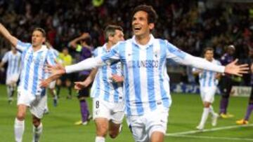 Santa Cruz, delantero del Málaga.