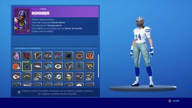 Fortnite: vuelven a la tienda los skins de la NFL por la Superbowl