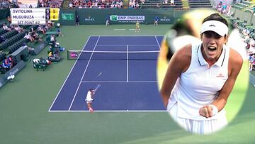 Muguruza es un ciclón: ¡3 latigazos y un grito 'a lo Nadal'!