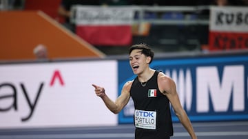 Torun (Poland), 21/03/2026.- Erick Portillo of Mexico competes in the Men's High Jump at the World Athletics Indoor Championships in Torun, Poland, 21 March 2026. (Mundial de Atletismo, Salto de altura, Polonia) EFE/EPA/Lukasz Gagulski POLAND OUT