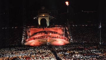 Imagen de la ceremonia de clausura de los Juegos Olímpicos de Barcelona 92.