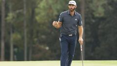 AUGUSTA, GEORGIA - NOVEMBER 15: Dustin Johnson of the United States celebrates on the 18th green after winning the Masters at Augusta National Golf Club on November 15, 2020 in Augusta, Georgia.   Patrick Smith/Getty Images/AFP
 == FOR NEWSPAPERS, INTERNE