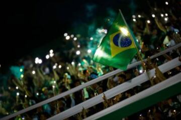 Homenaje del Pueblo Chapecoense en el estadio Arena Condá, este miércoles 30 de noviembre.