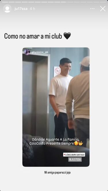 Campos continúa su recuperación con una especial visita de Colo Colo
