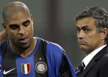 Adriano es un caso especial. Mourinho primero intentó ayudarlo y el brasileño se dejó, pero la relación no terminó bien y Adriano nunca más volvió a ser el mismo.