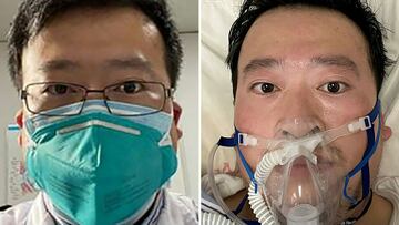 (COMBO) This combination of file pictures shows undated photos obtained on February 7, 2020 of Chinese coronavirus whistleblowing doctor Li Wenliang whose death was confirmed on February 7 at the Wuhan Central Hospital in Wuhan, China&#039;s central Hubei