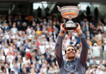 En 2019 volvió a ganar Roland Garros y de nuevo a Thiem por 6-3, 5-7, 6-1 y 6-1. 