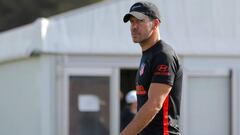 Simeone entrenando al Atl&eacute;tico