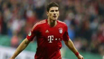 Mario Gómez celebra un gol con el Bayern de Múnich.