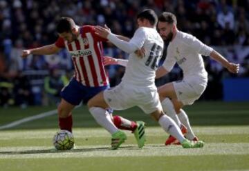 James no la pasó bien frente al Atlético de Madrid