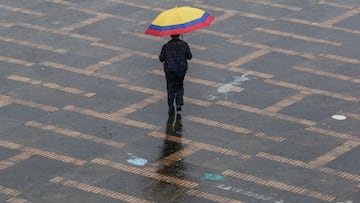 Bogotá. Marzo 20 de 2024. En la tarde de este miércoles se han presentado fuertes lluvias en gran parte de la ciudad de Bogotá.(Colprensa - John Paz)