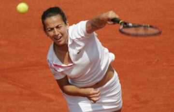 Gala León durante su participación en el Roland Garros de 2004