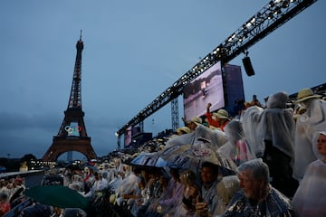 La lluvia, protagonista en la ceremonia de inauguración de los Juegos Olímpicos de París 2024.