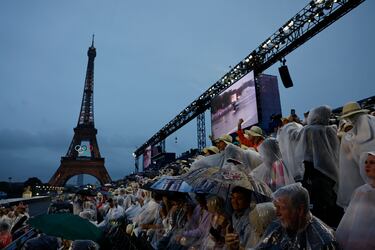 La lluvia, protagonista en la ceremonia de inauguracin de los Juegos Olmpicos de Pars 2024.