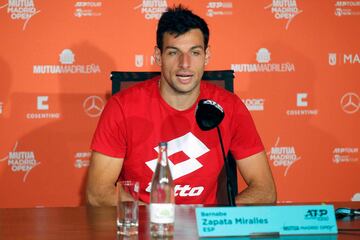 Bernabé Zapata, en rueda de prensa del Mutua Madrid Open.