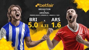 Brighton vs. Arsenal: horario, TV, estadísticas, clasificación y pronósticos