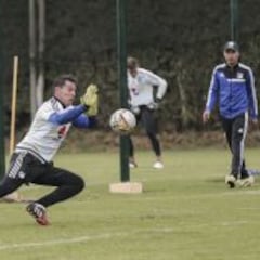 El arquero Luis Delgado vuelve a prácticas con Millonarios