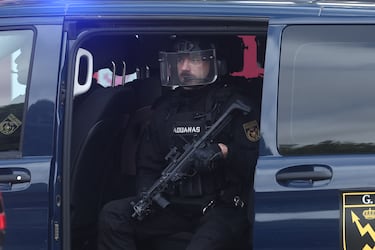 La Policía Aduanera durante el desfile del 12 de octubre en el día de la Hispanidad 2025.