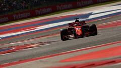 AUSTIN, TX - OCTOBER 21: Sebastian Vettel of Germany driving the (5) Scuderia Ferrari SF71H on track during the United States Formula One Grand Prix at Circuit of The Americas on October 21, 2018 in Austin, United States.   Dan Istitene/Getty Images/AFP
 == FOR NEWSPAPERS, INTERNET, TELCOS &amp; TELEVISION USE ONLY ==