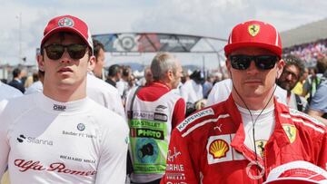 Leclerc y Raikkonen.