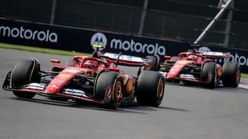 Carlos Sainz y Charles Leclerc, en el GP de México.