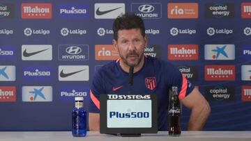 Simeone sobre el pasillo: "Respetamos al Real Madrid pero más a nuestra gente"