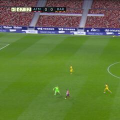 Ter Stegen y su 'cantada' en el 1-0 de Carrasco en el Atlético-Barça