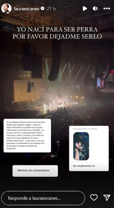 El mensaje de Laura Escanes por las cr¨ªticas recibidas durante el concierto de Rigoberta Bandini