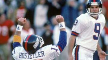 Otra vez un Giants-49ers en una Final de Conferencia, la de la temporada 1990. Los de San Francisco venían de ganar dos Super Bowls consecutivas y buscaban el triplete. Pero se toparon con los chicos de azul. Fue un partido ajustado y drámatico,en cuya jugada decisiva Steve Young, que había sustituido a Montana por lesión, le pasó el balón a Roger Craig solo para que éste se viera arrasado por un muro azul y perdiera el balón. El fumble fue recuperado por el Giant Lawrence Taylor y, en su posesión, los G-Men solo se tuvieron que acercar lo suficiente a la end zone de San Francisco como para conectar el field goal definitivo justo cuando se acababa el encuentro.