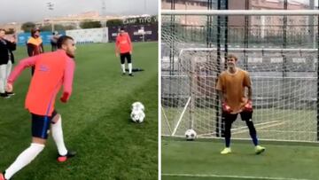 Justin Bieber has a kickabout with Neymar and Rafinha