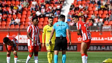 Ramazani y Ortiz Arias, durante el Almería - Villarreal.